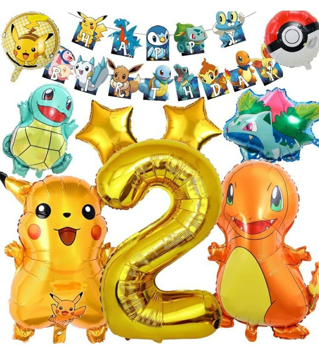 Decoração Festa Aniversário Pokemon Pikachu 2 a 8 anos