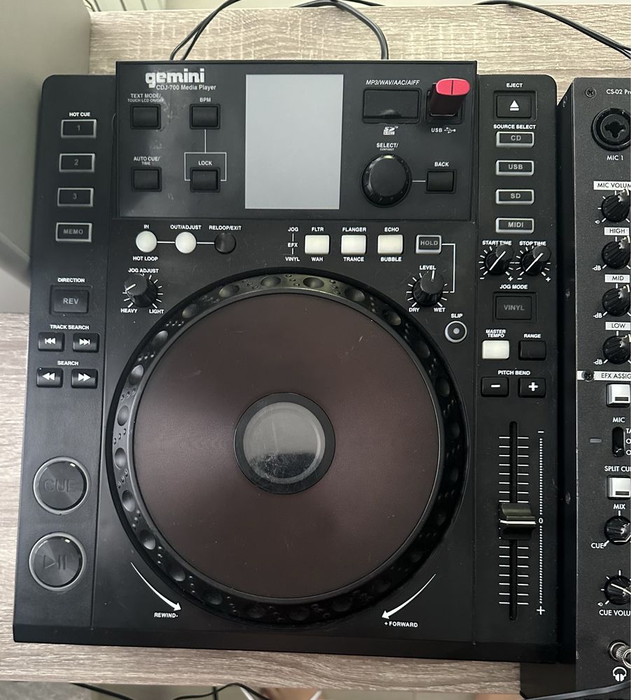 Диджей комплект набір dj GEMINI cdj700 микшер проигрыватель дека