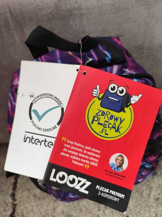 NOWY Plecak szkolny 3 komorowy Loozz
