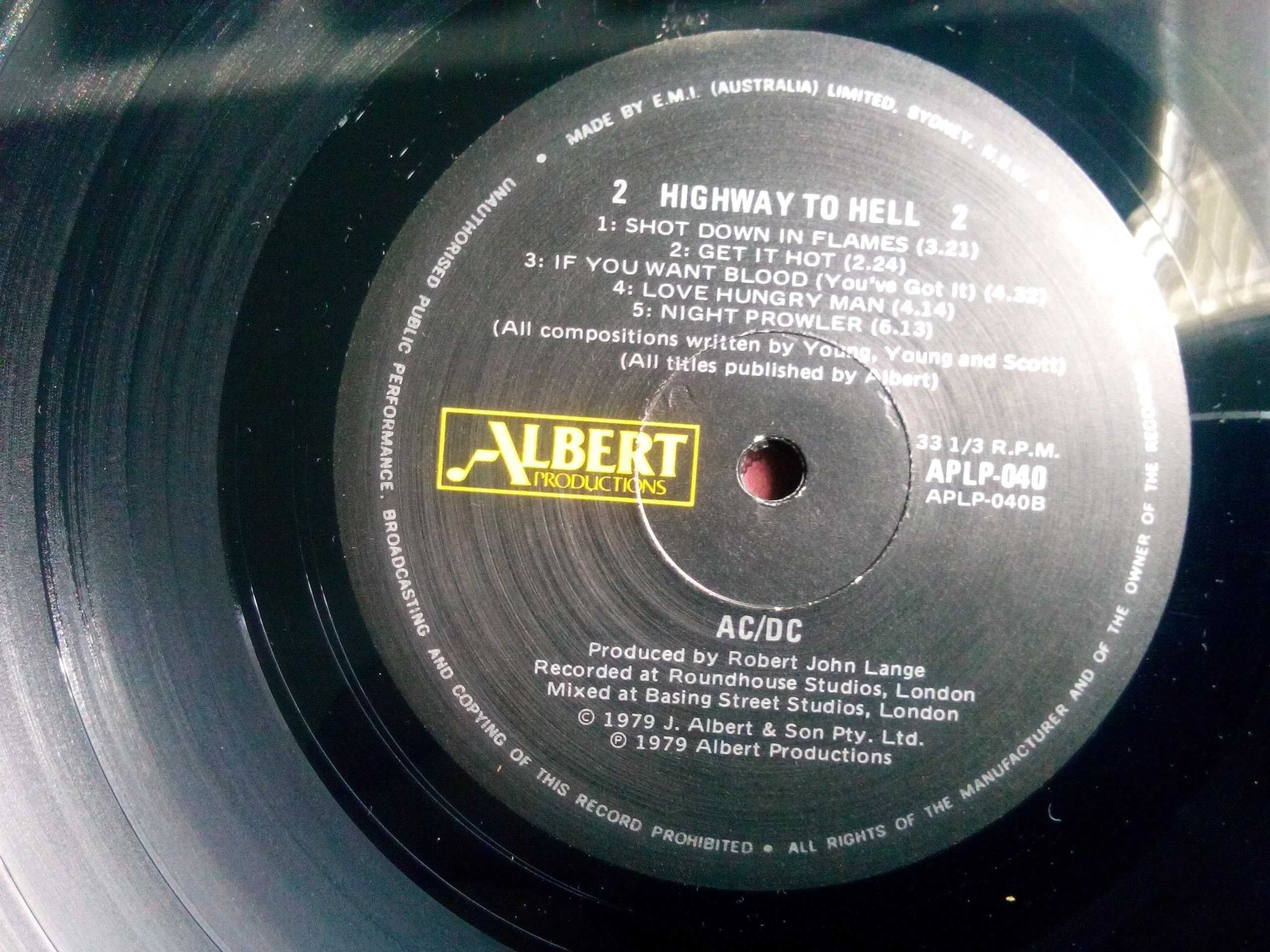 AC/DC Highway To Hell 1979 Australian 1981