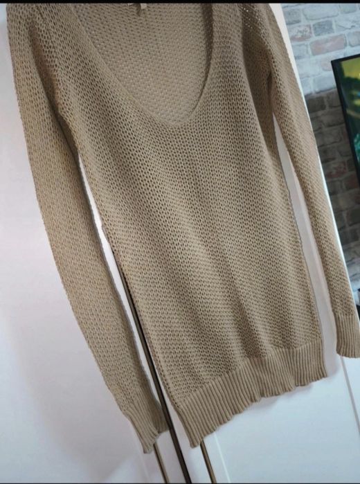 Ażurowy sweterek beżowy Knitwear S / 36