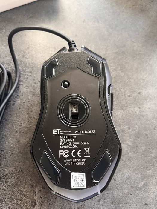 NOWA Mysz przewodowa USB RGB dla graczy LED 8 przycisków