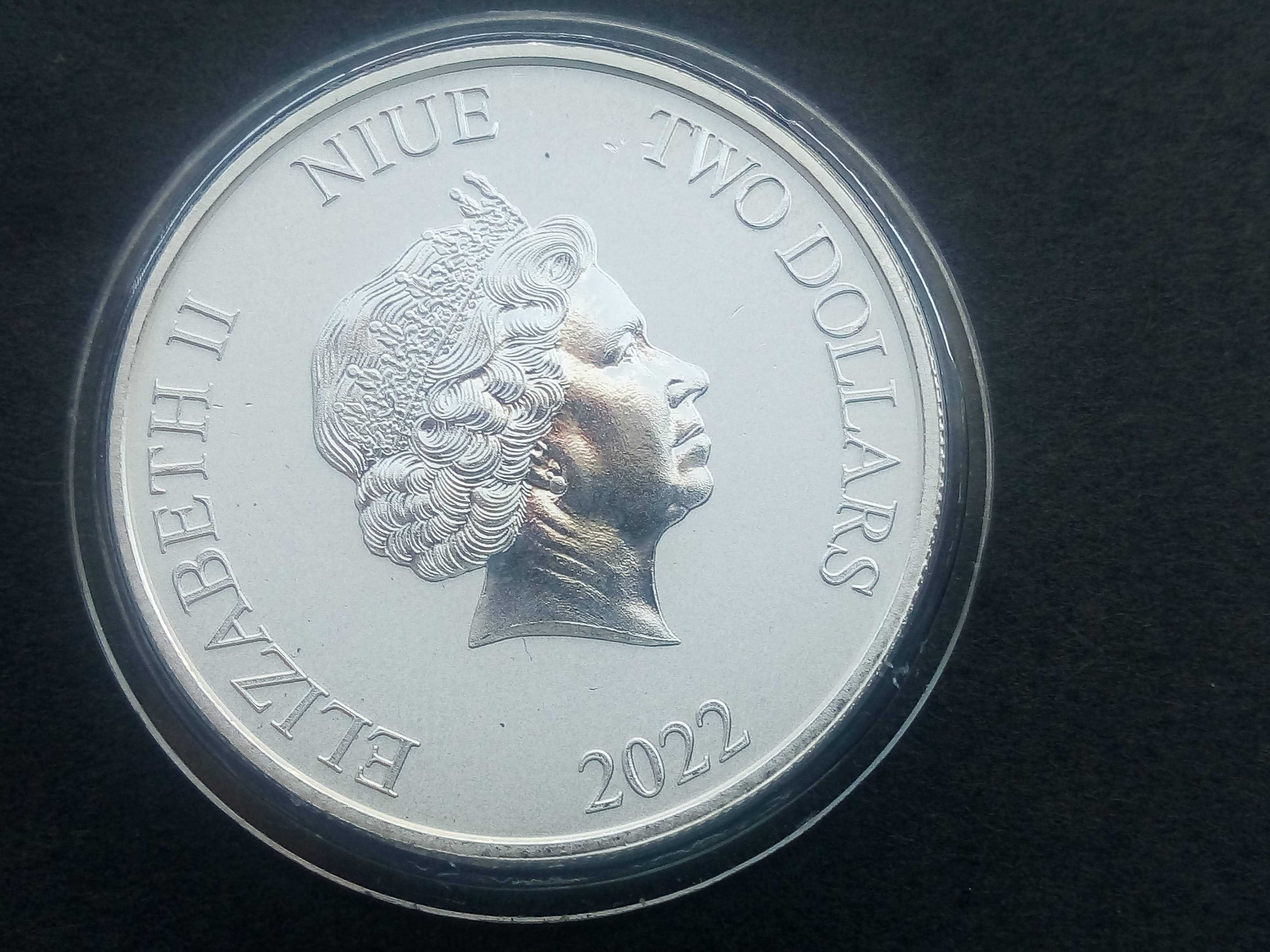 2 DOLLARS 2022 PRATA 0,999 NIUE, DO 30ºANIVERSÁRIO ALADINO NOVO PREÇO