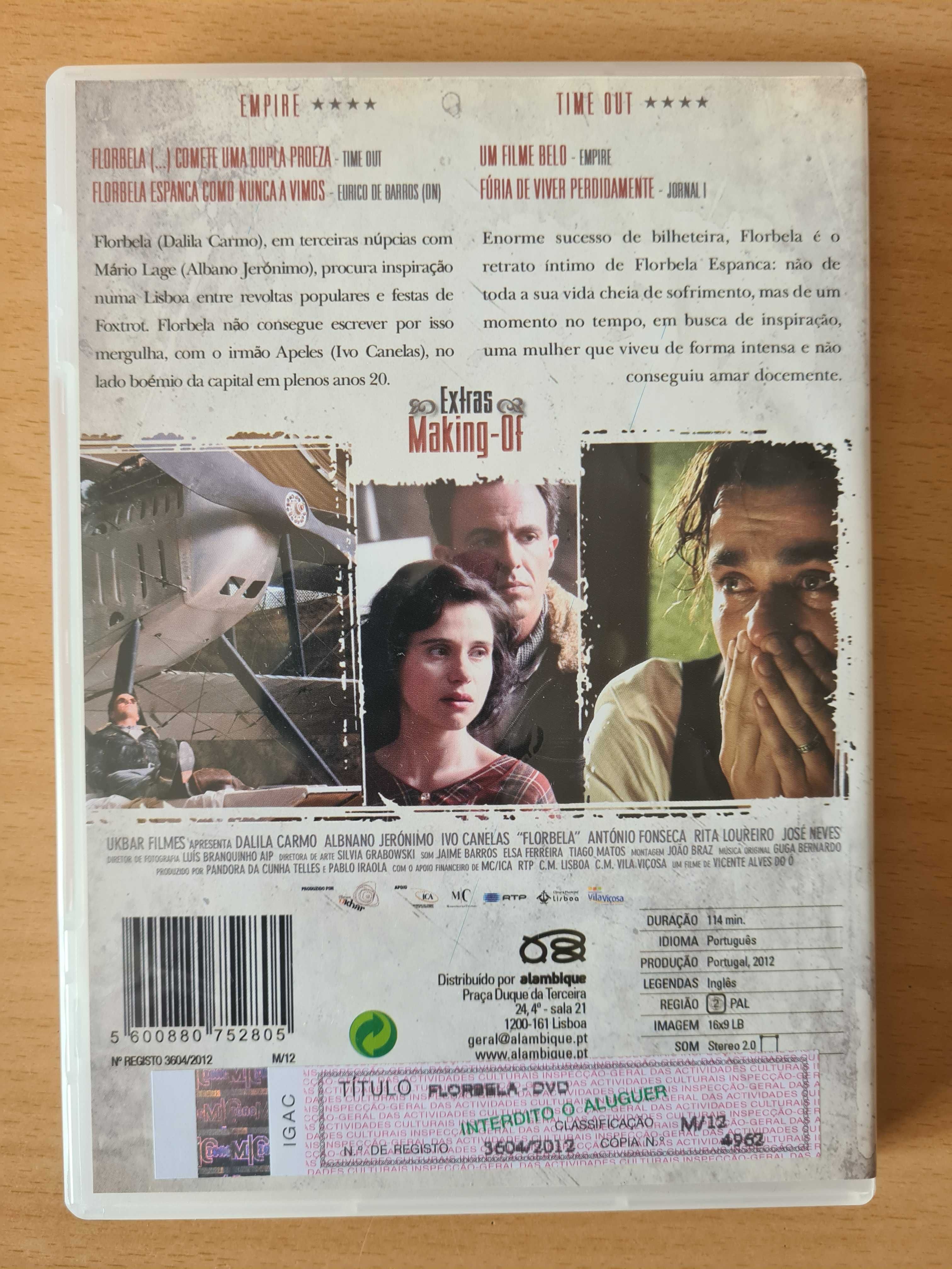 Filme em DVD "Florbela" baseado na vida da poetisa Florbela Espanca
