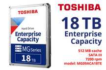NOWY Dysk Toshiba Enterprise MG09ACA18TE 18TB SATA Gwarancja Produc.!