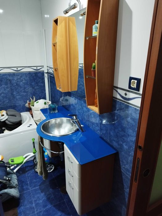 Móvel suspenso WC + Módulos superiores + Espelho