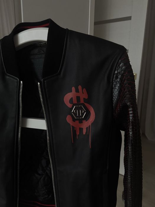бомбер Philipp Plein с принтом Money and python.