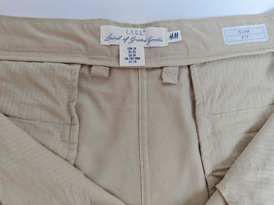 Штани чоловічі H&M Slim Fit W38 довжина 112 см 100% cotton