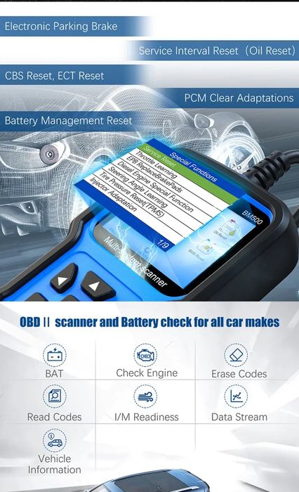 Scanner de DIAGNÓSTICO Automóvel Ancel BM500 para BMW e Mini  SELADO