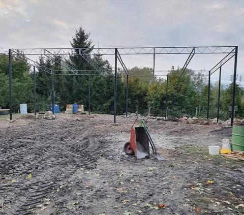 Konstrukcja skręcana Wiata rolna Garaż 13 x 6,5m Hala Magazyn Blaszak