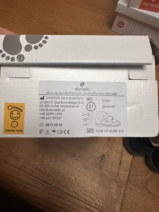 Danielki buty profilaktyczne granatowo-czerwone r.21