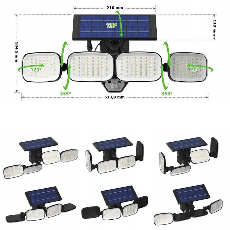 Lampa Ogrodowa Solarna Latarnia Led COB 200 PILOT/tylko wysyłka