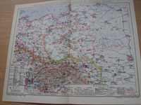 Rozmieszczenie wojsk oryginalna XIX w. mapa