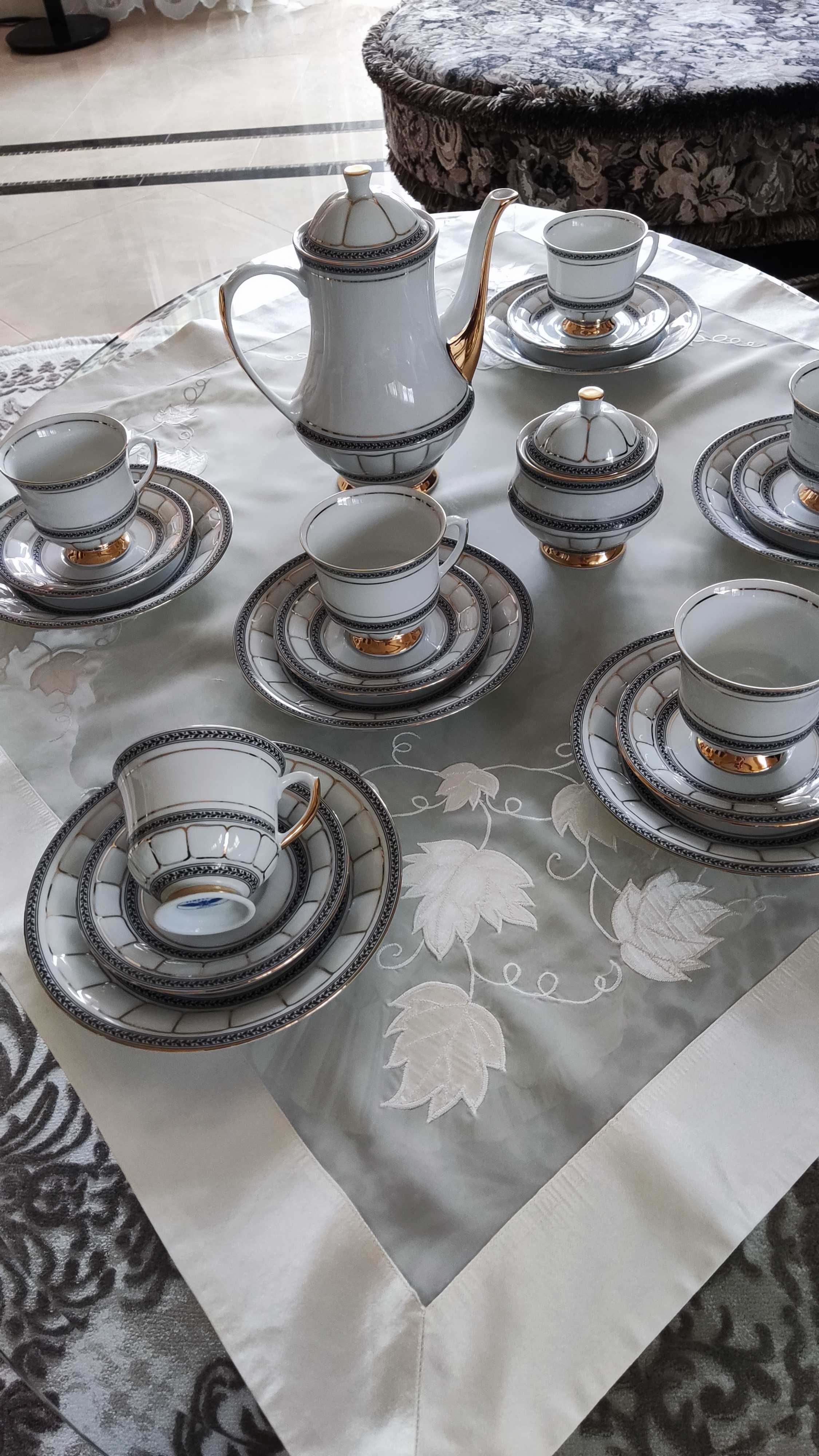 Serwis kawowy 6os. Porcelana Ćmielów kolekcja koneser BERNI