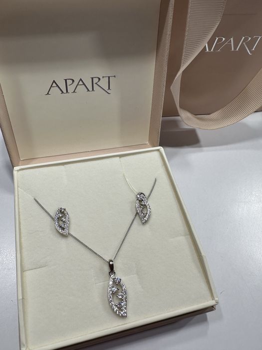 Nowy srebrny zestaw biżuterii