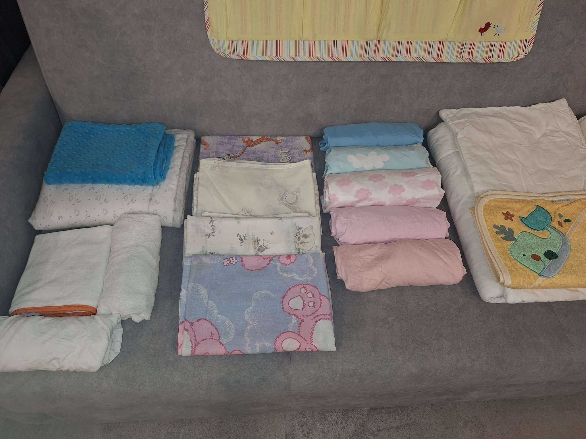 Łóżeczko dziecięce 120x60 materac i pełne wyposażenie pościel gratisy