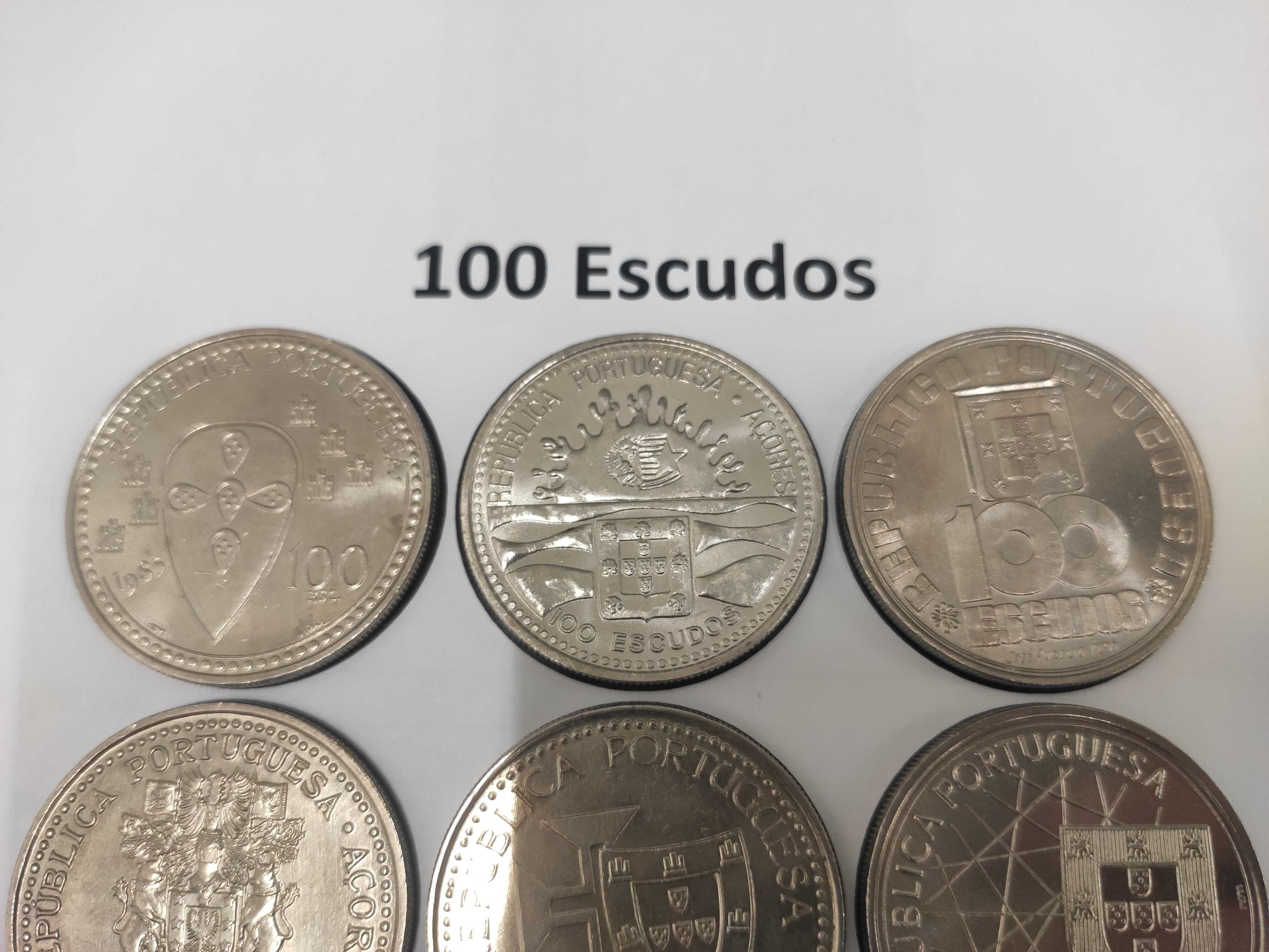 6 moedas de 100 Escudos – Várias