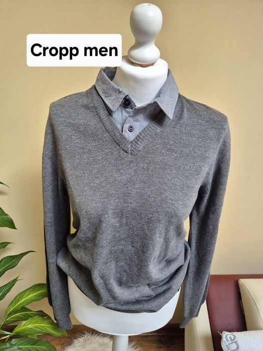 Sweter  męski  Cropp z  wszytą koszulą S