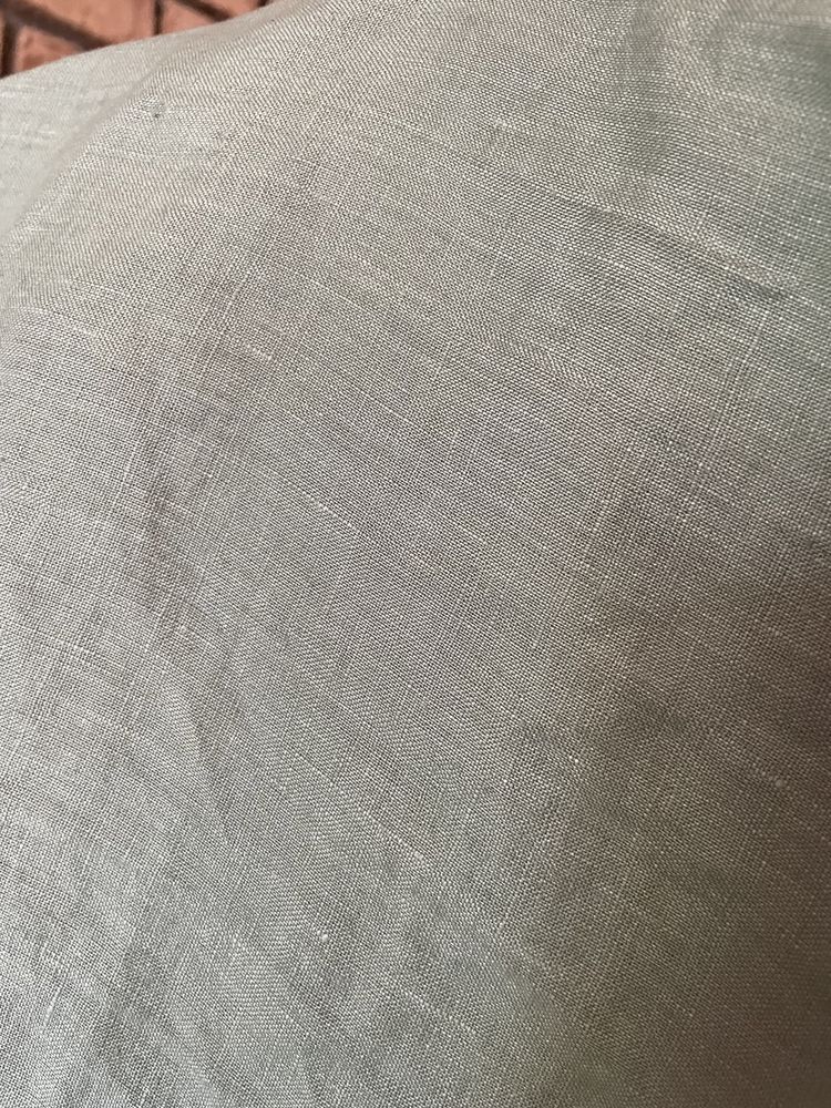 Mango MNG L 40 lniana sukienka zielona khaki szmizjerka wiązana len
