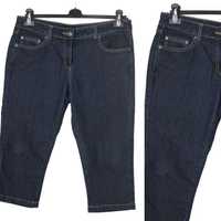 y4 F&F Damskie Granatowe Spodnie Jeans Rybaczki 42 XL
