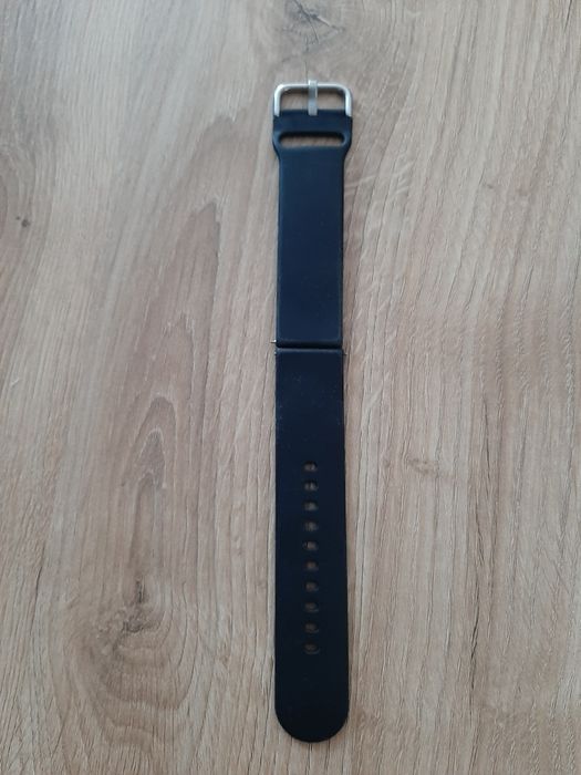 Pasek silikonowy do zegarka czarny 22mm