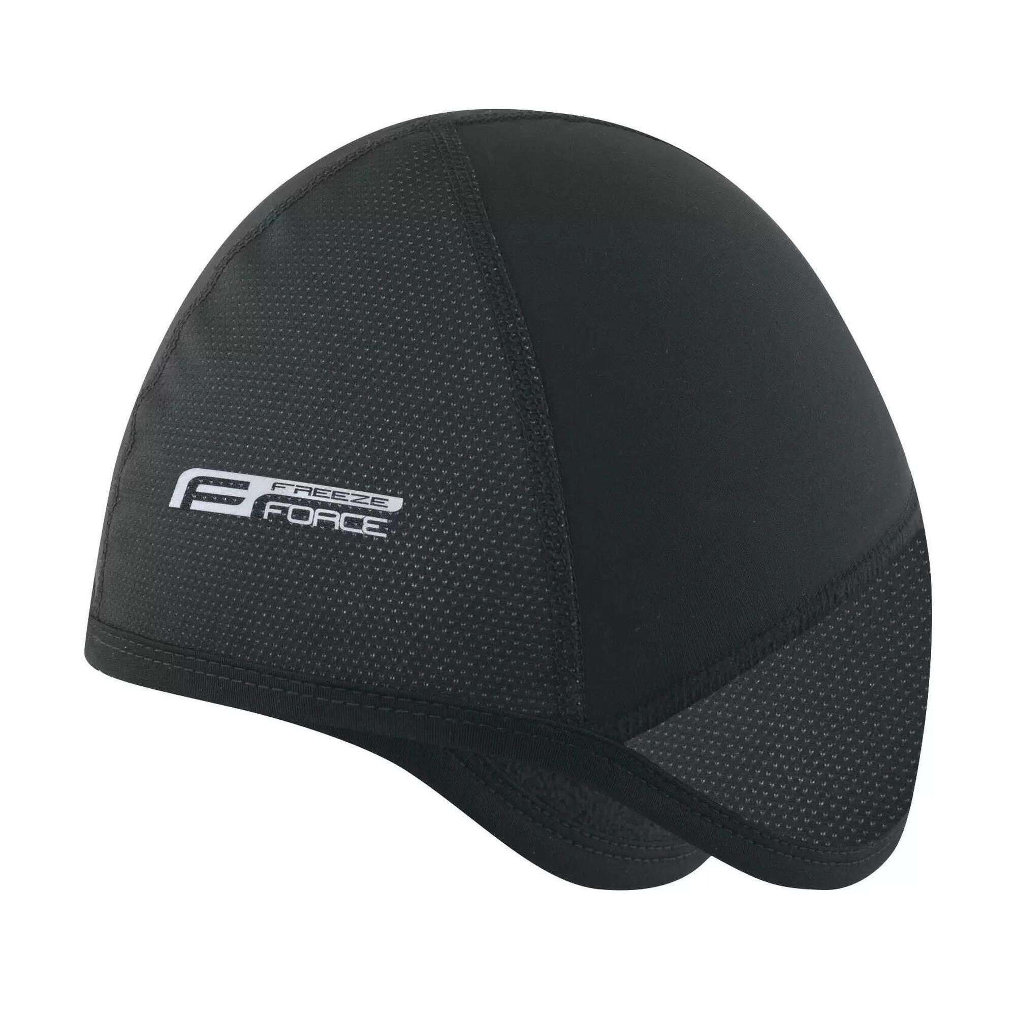 Zimowa czapka rowerowa pod kask Force Freeze Czarna L/XL