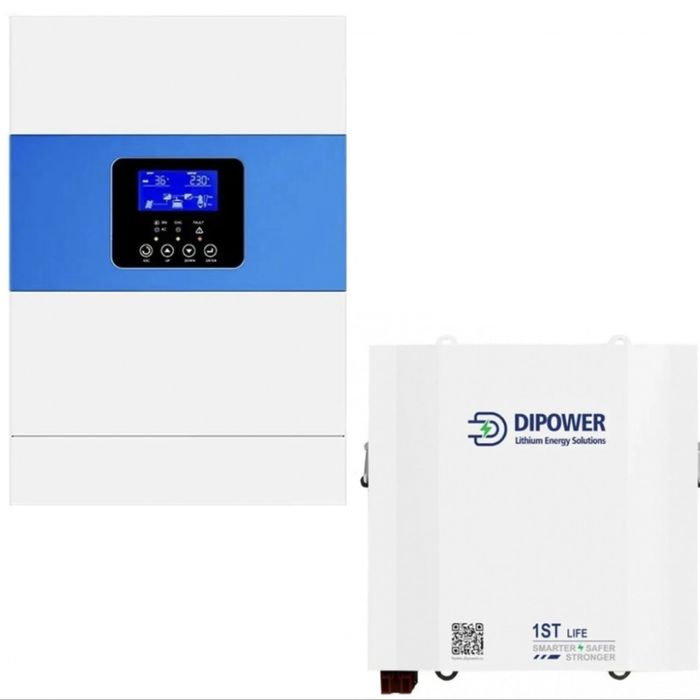 Інвертор Daxtromn + акумулятор Dipower комплект резервного живлення