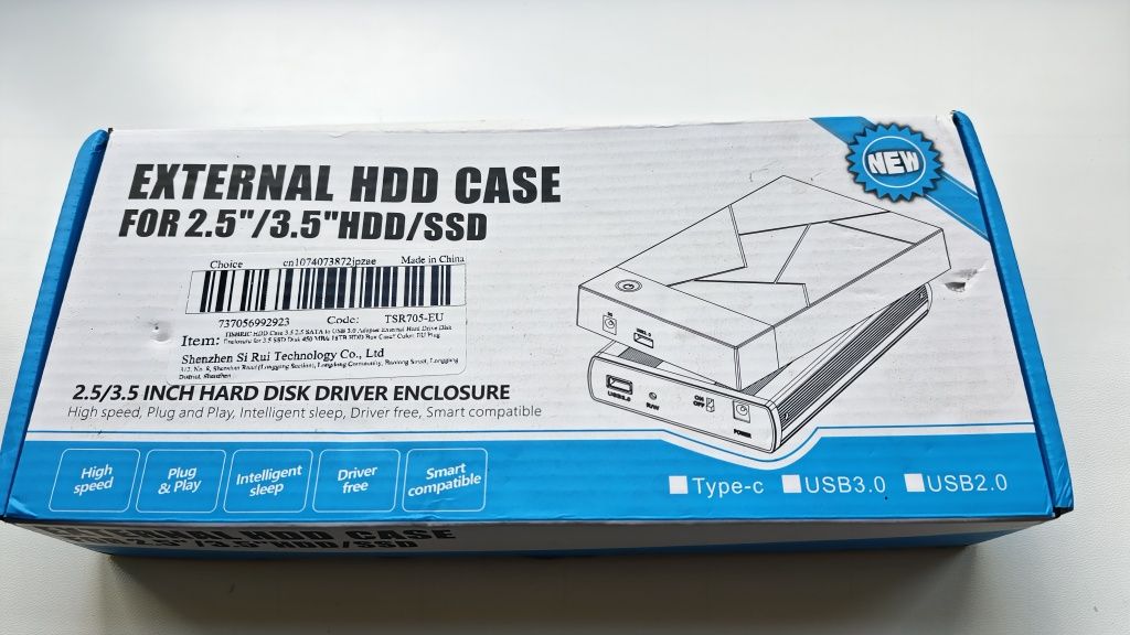 Внешний карман бокс для жёсткого диска HDD SSD 3.5 2.5 SATA USB 3.0