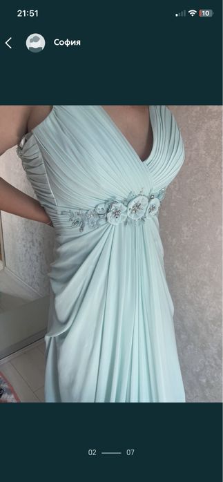 Вечірня сукня М Вечернее выпускное платье мятное