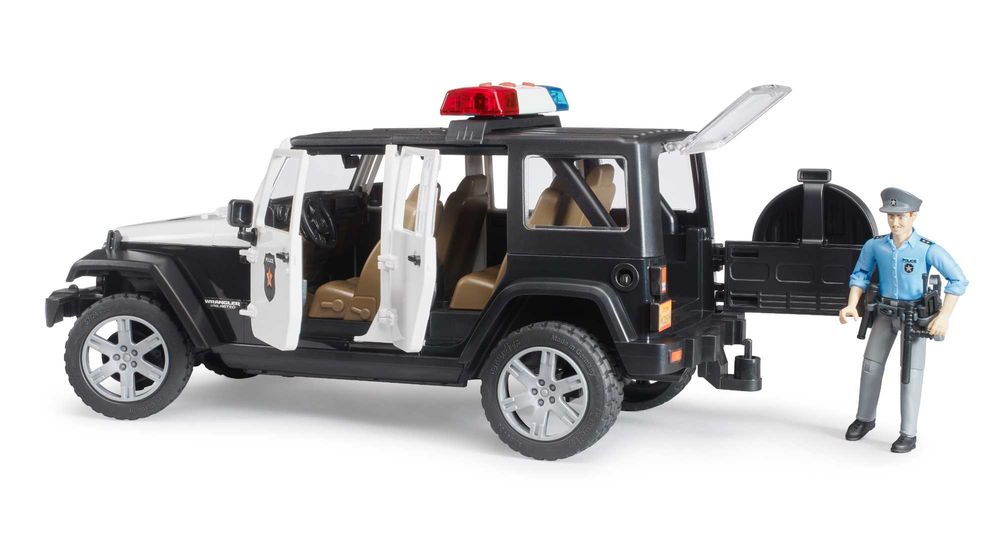 PREZENT ZABAWKA Bruder 02526 Jeep Wrangler Policja USA z Policjante