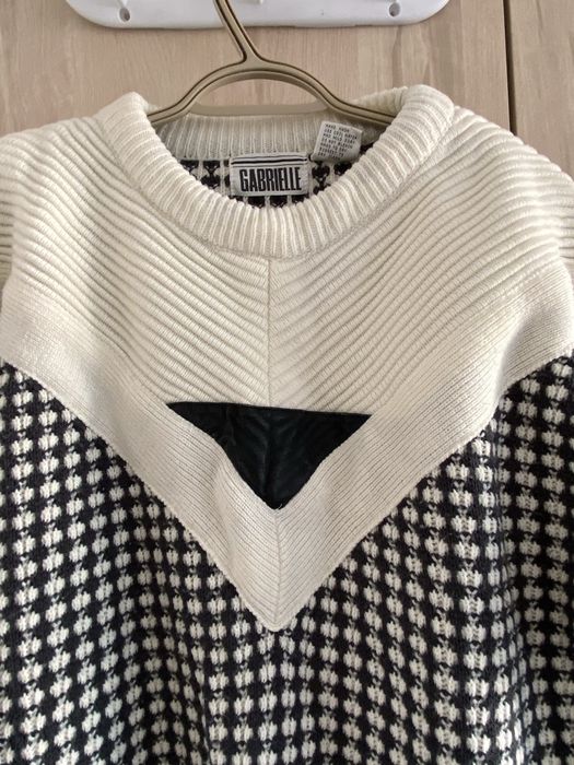 Gabrielle L sweter granatowy biały granatowy ciepły zima