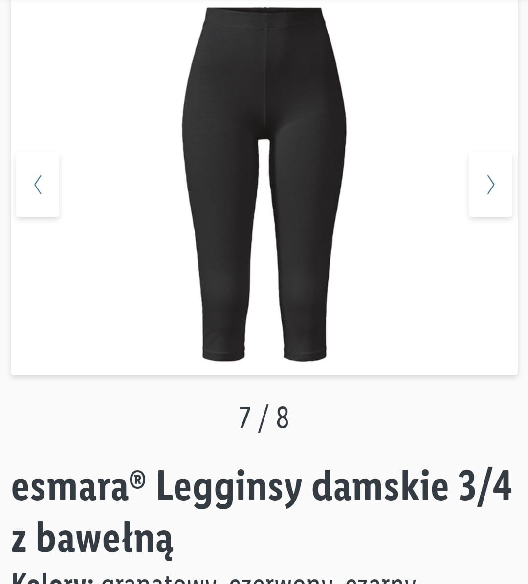 Legginsy rybaczki 3/4 Esmera rozm. 56/58 nowe