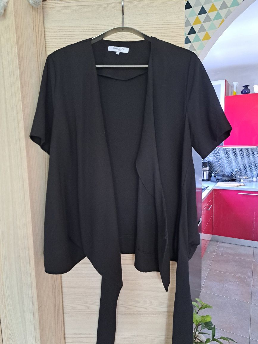 Elegancka czarna narzutka rozmiar S bolerko Great Plains London