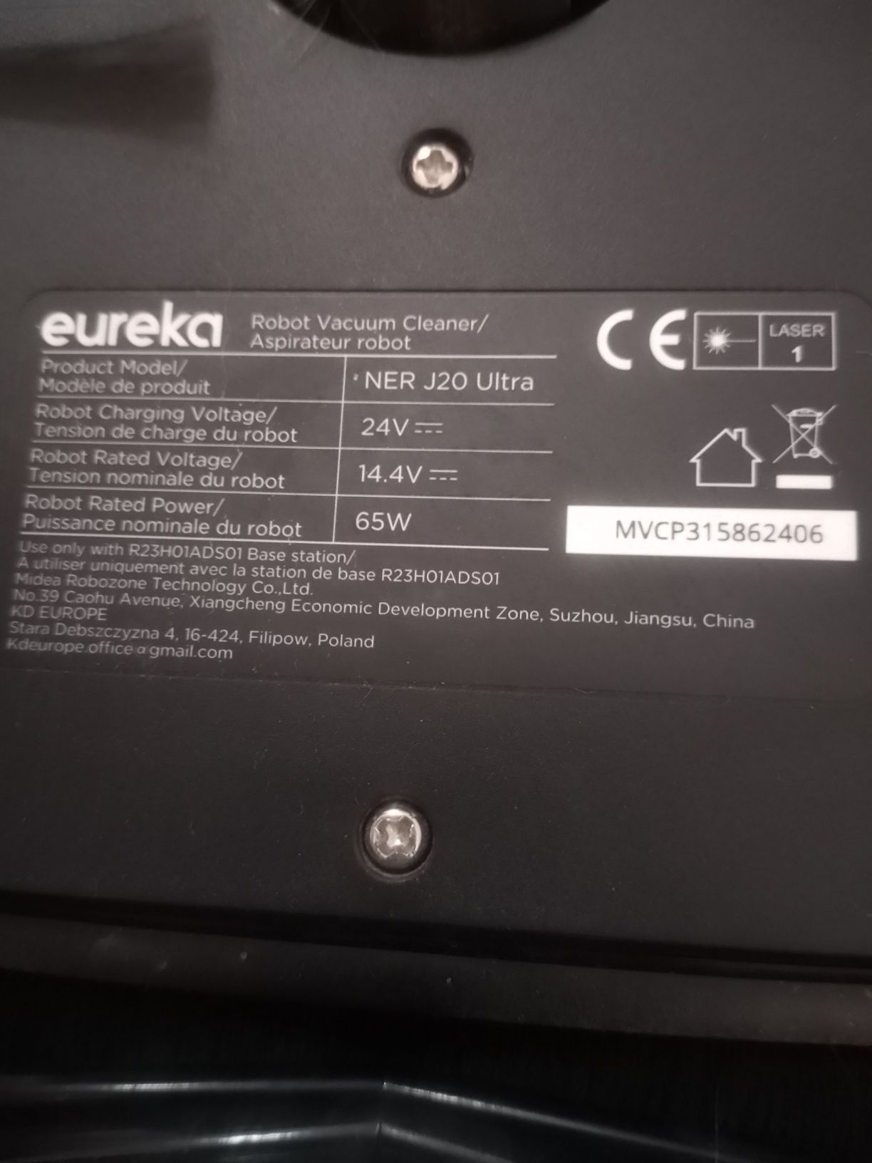 Robot sprzątający eureka J20