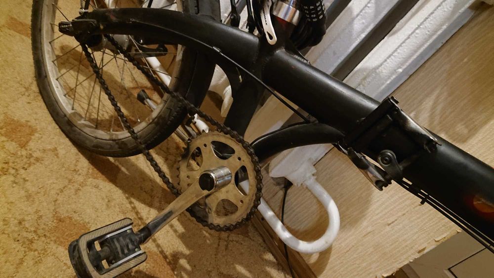 Электро велосипед складной, рабочий, батарея новая