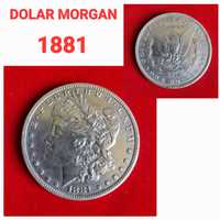 Dolar Morgan 1881r.,,O" srebro