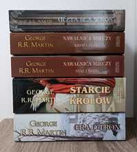 5 książek z serii "Pieśń lodu i ognia" Gra o tron George R. R. Martin
