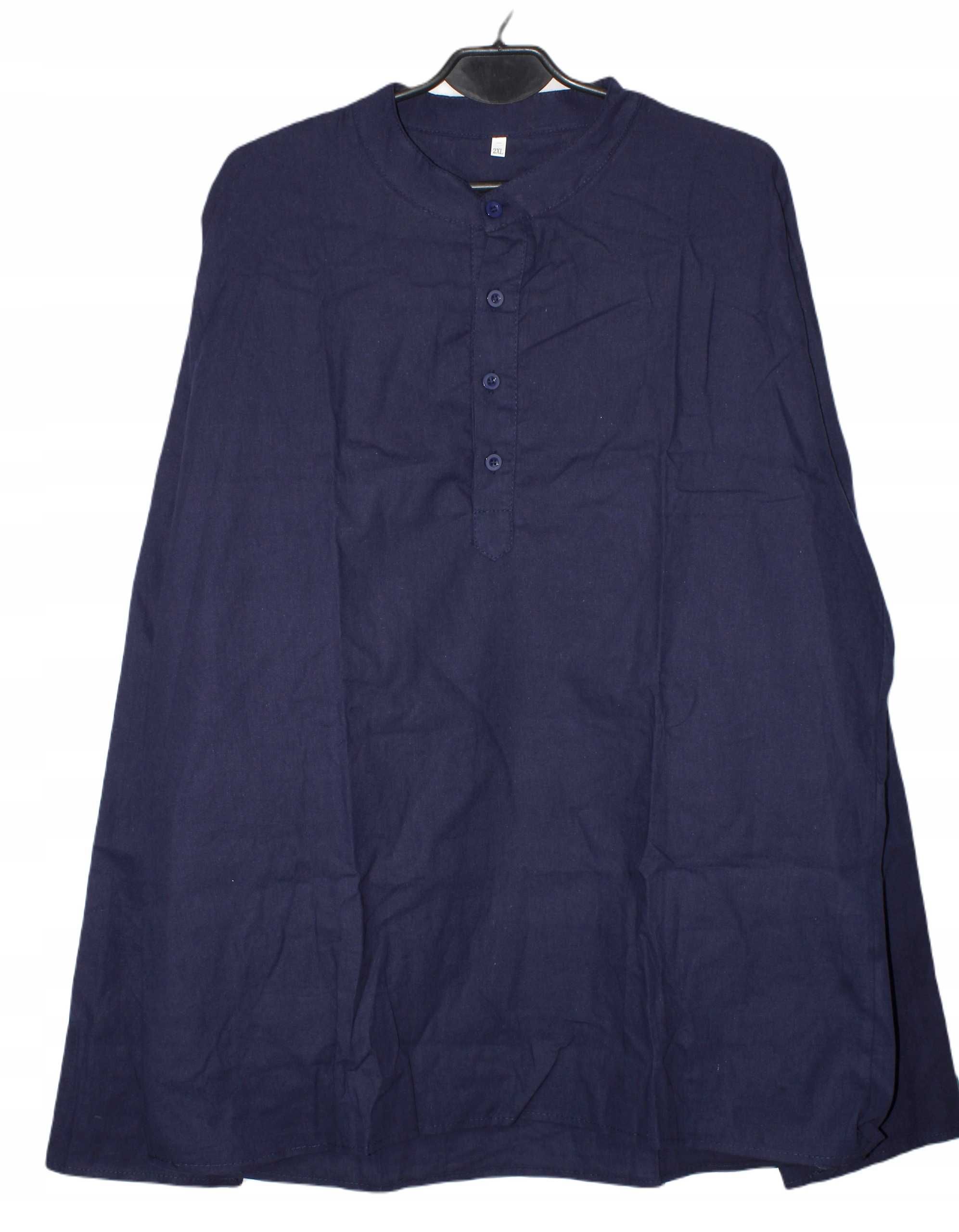 Granatowa elegancka bluzka koszulowa 2XL 44