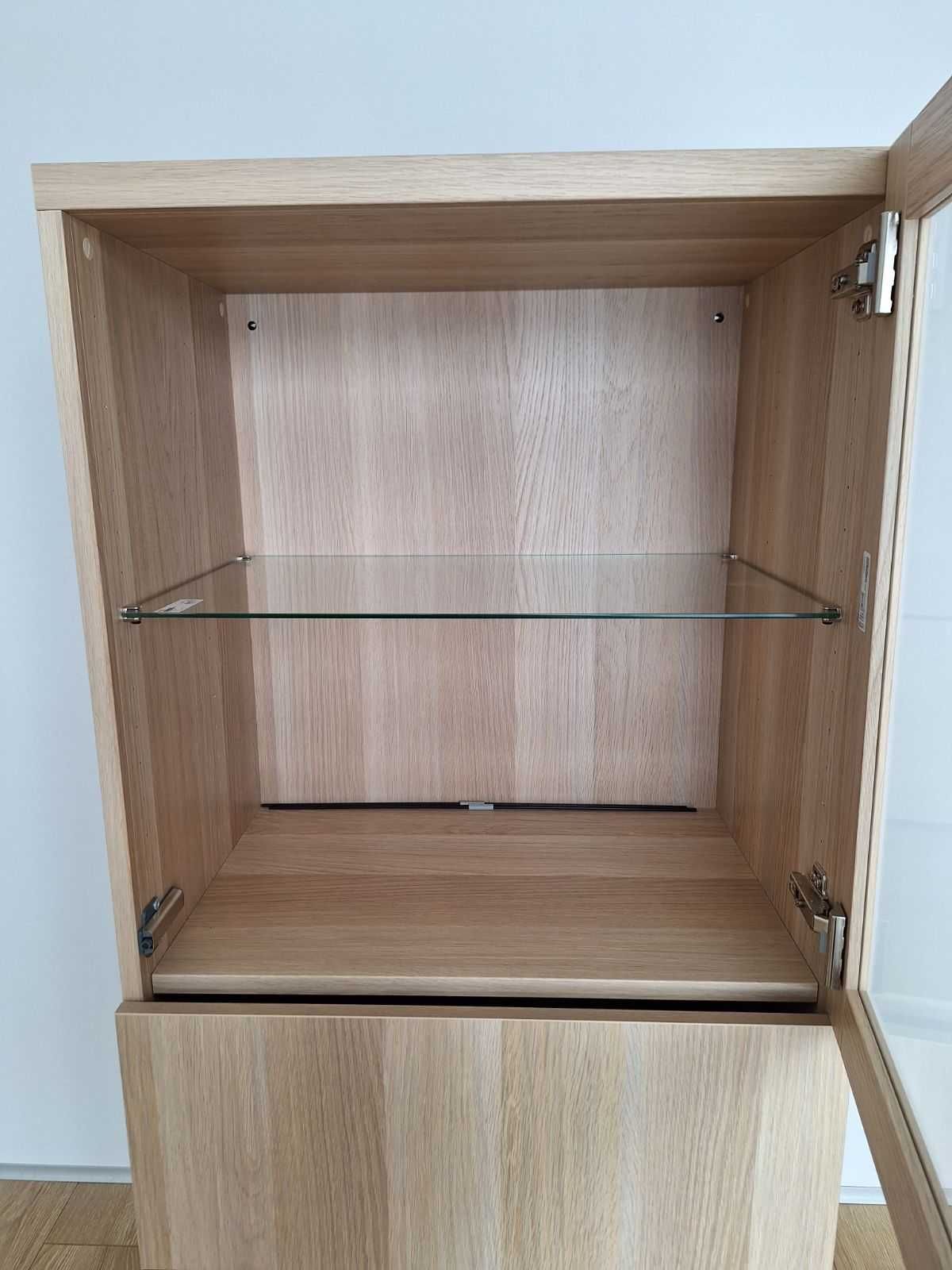 meble modułowe IKEA Besta dąb bejcowany na biało 60x40x128 cm