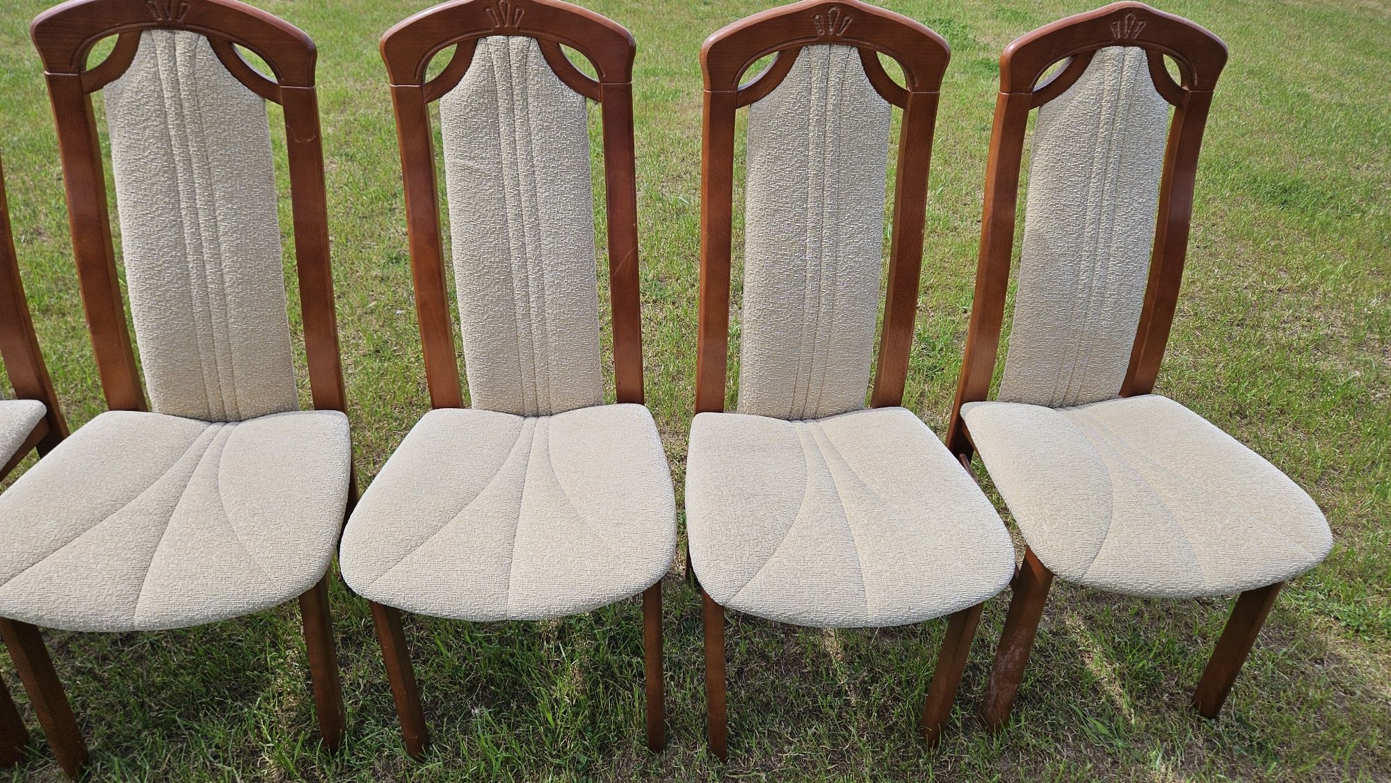 Komplet 6 krzeseł / 6 sztuk krzesło drewniane tapicerowane