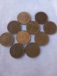 10 moedas de 1 escudo em bom estado.