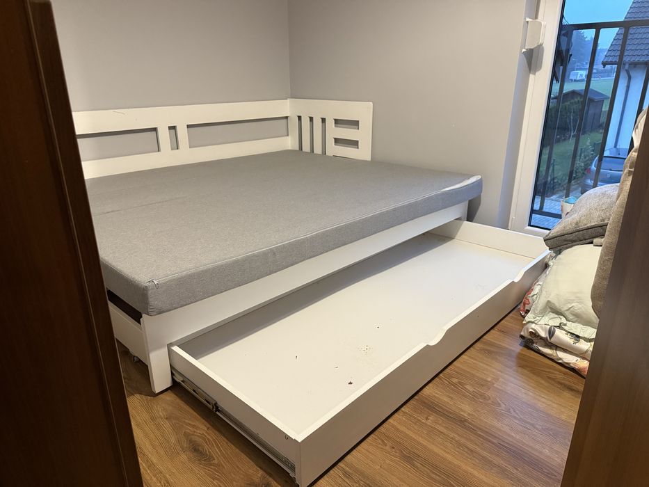 Łóżko rozkładane, duży materac, łóżko podwójne dziecięce