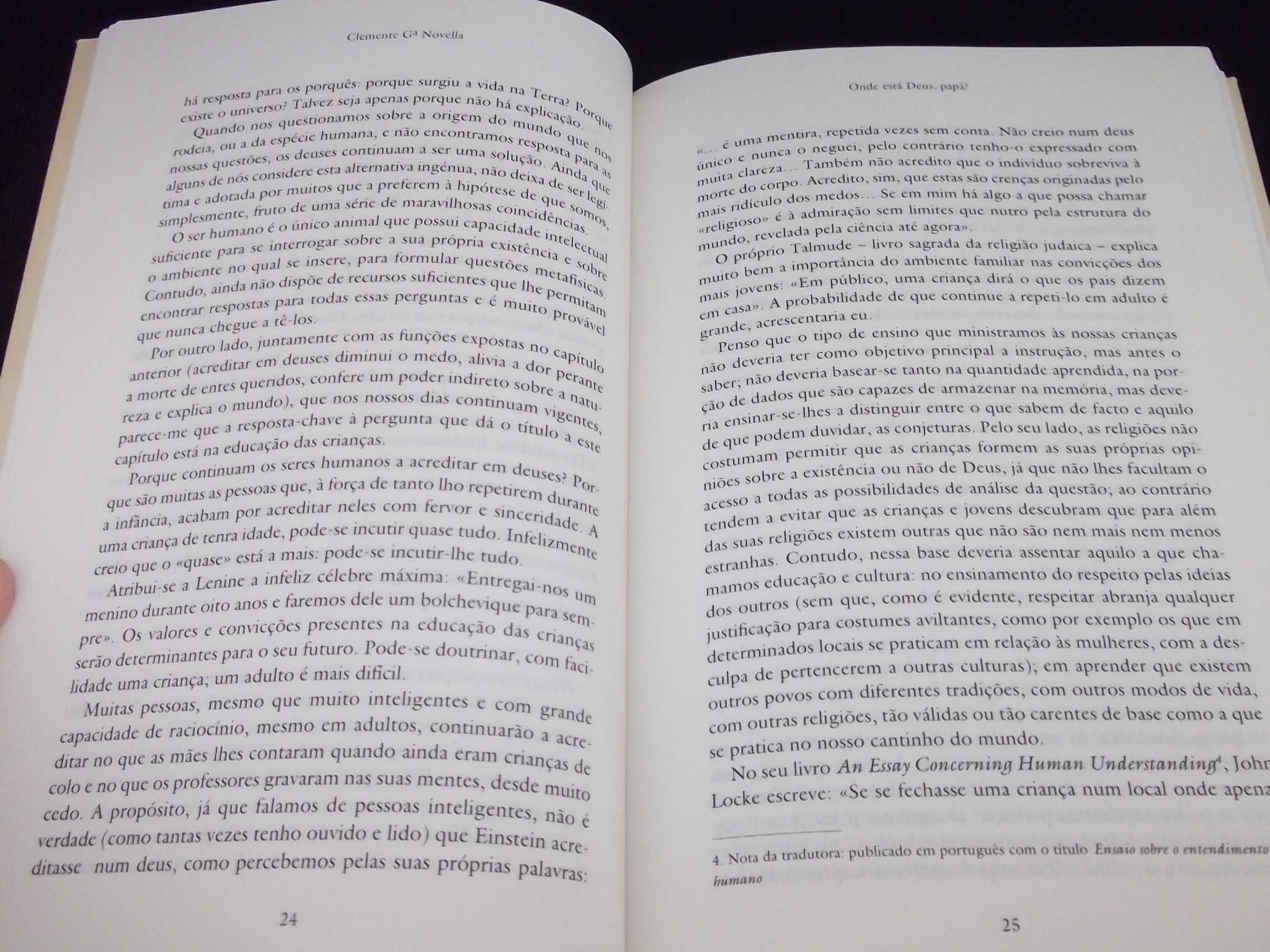 Livro Onde está Deus, Papá? As resposta de um pai ateu Clemente