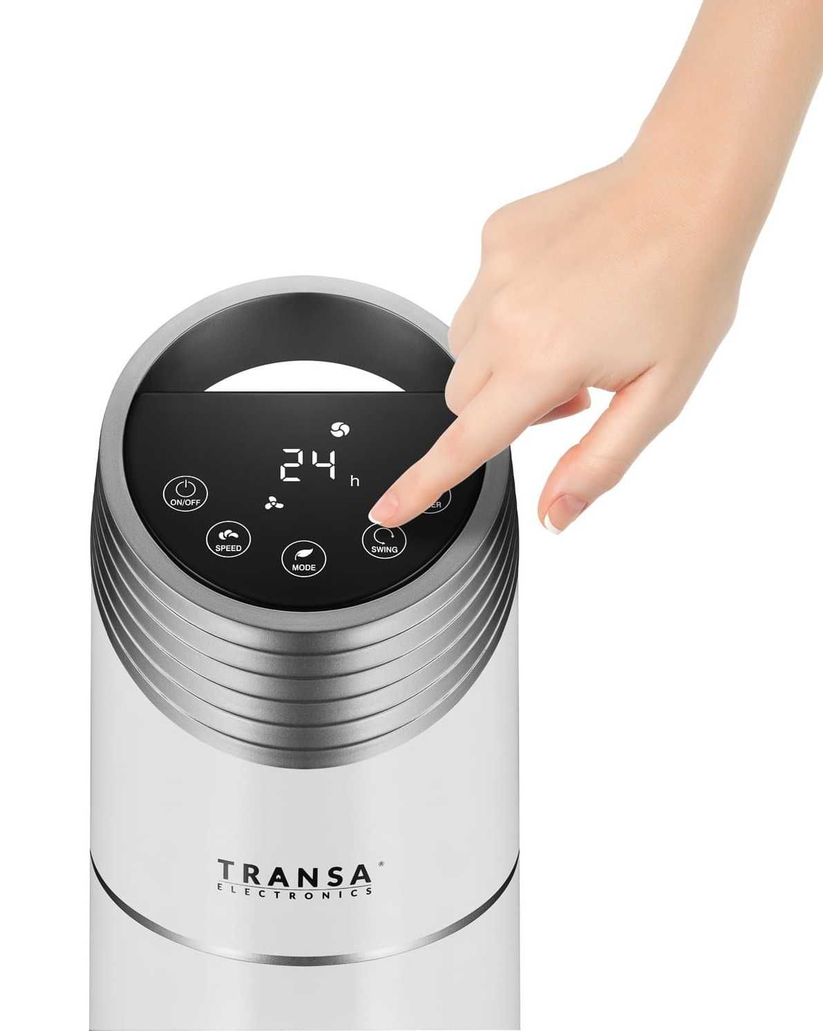 Wentylator Kolumnowy Podłogowy Wieżowy WhiteFan Transa 40W Pilot Timer