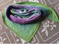 Chusta ombre robiona na szydełku handmade