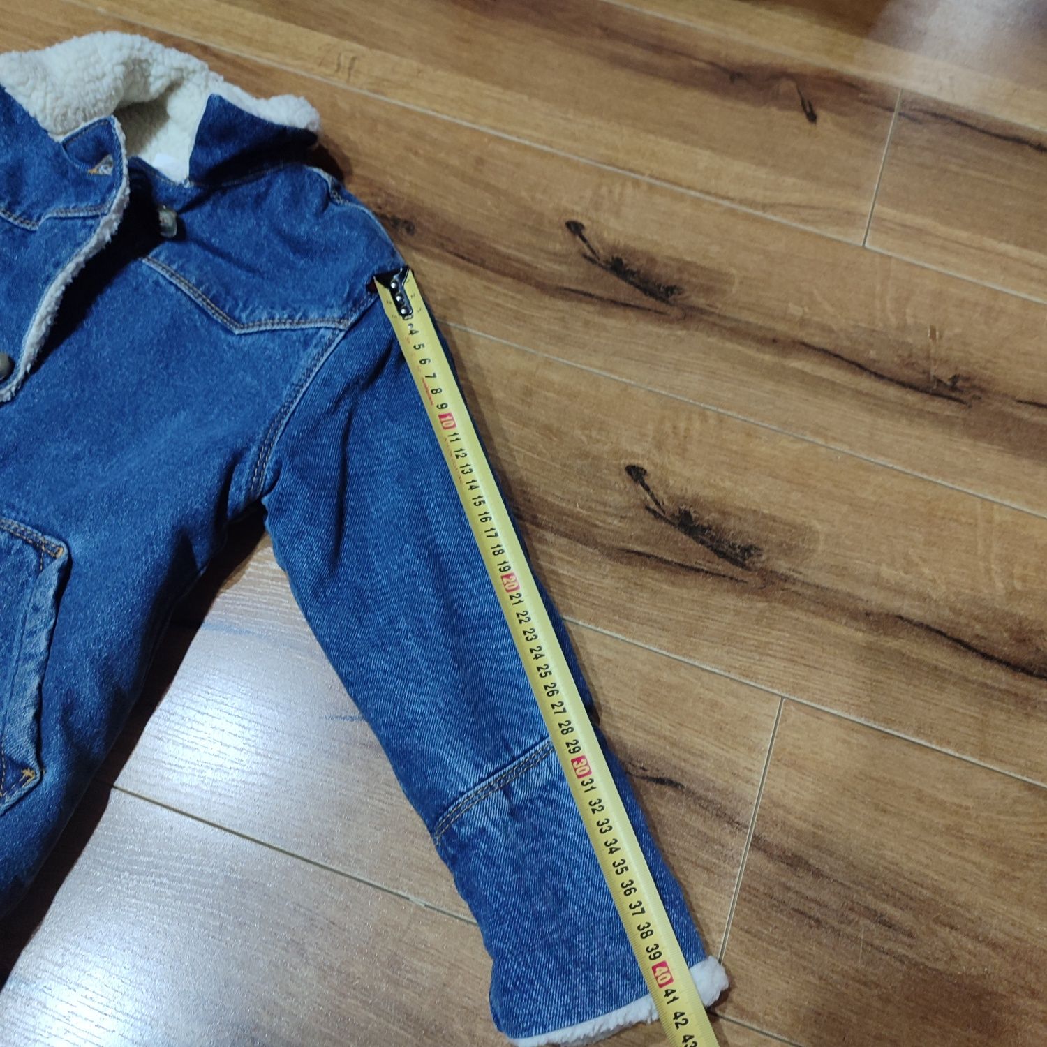 Зимова джинсова куртка парка шерпа на дівчинку Zara