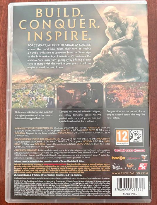 Vendo Jogo PC Civilization VI + Extras