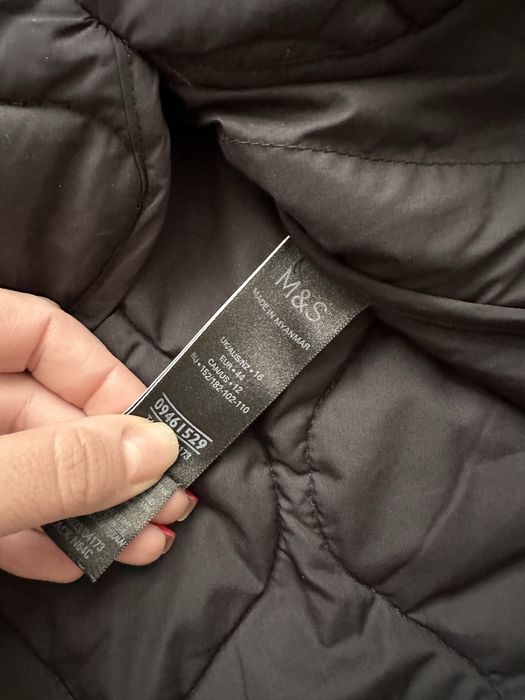 Демисезонная стеганая куртка чёрная женская