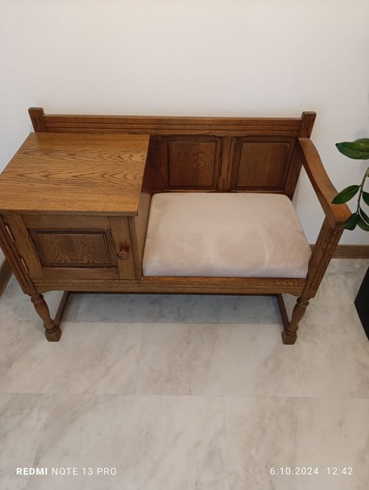 Szafka,  siedzisko drewniane