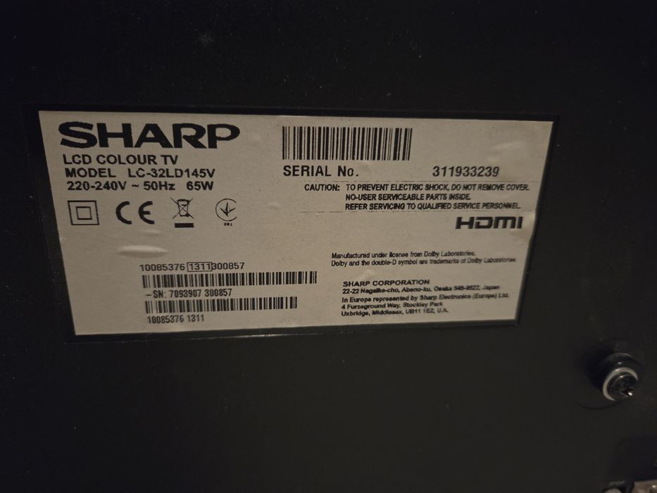 Telewizor SHARP 32" mało użytkowany